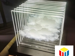 激光内雕玻璃配合景观灯